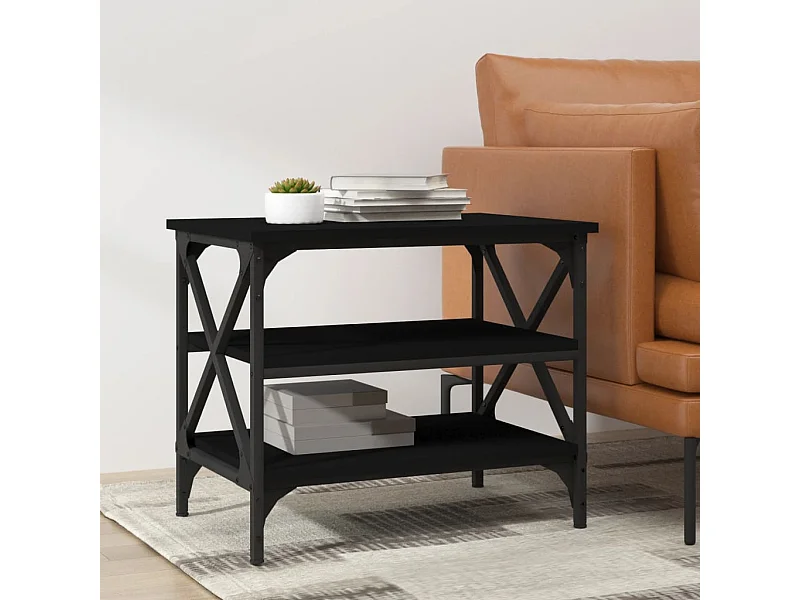 Mesa de centro 55x38x45 cm derivados de madeira preto PT120960