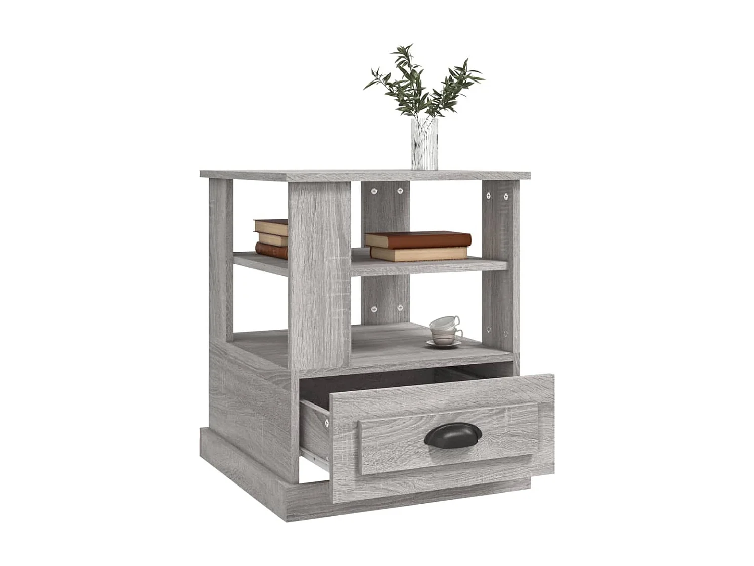 Table basse sonoma gris 50x50x60 cm bois d'ingénierie GHR57068