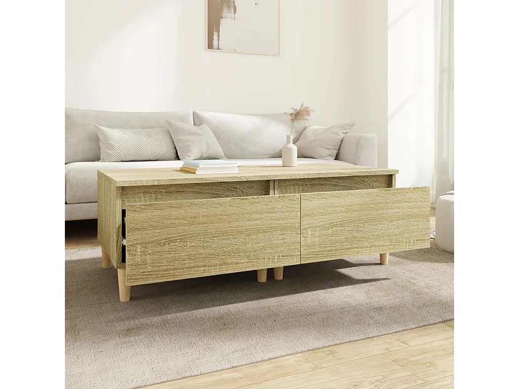 Mesas de centro 2 uds madera roble Sonoma 50x46x35 cm ES34845