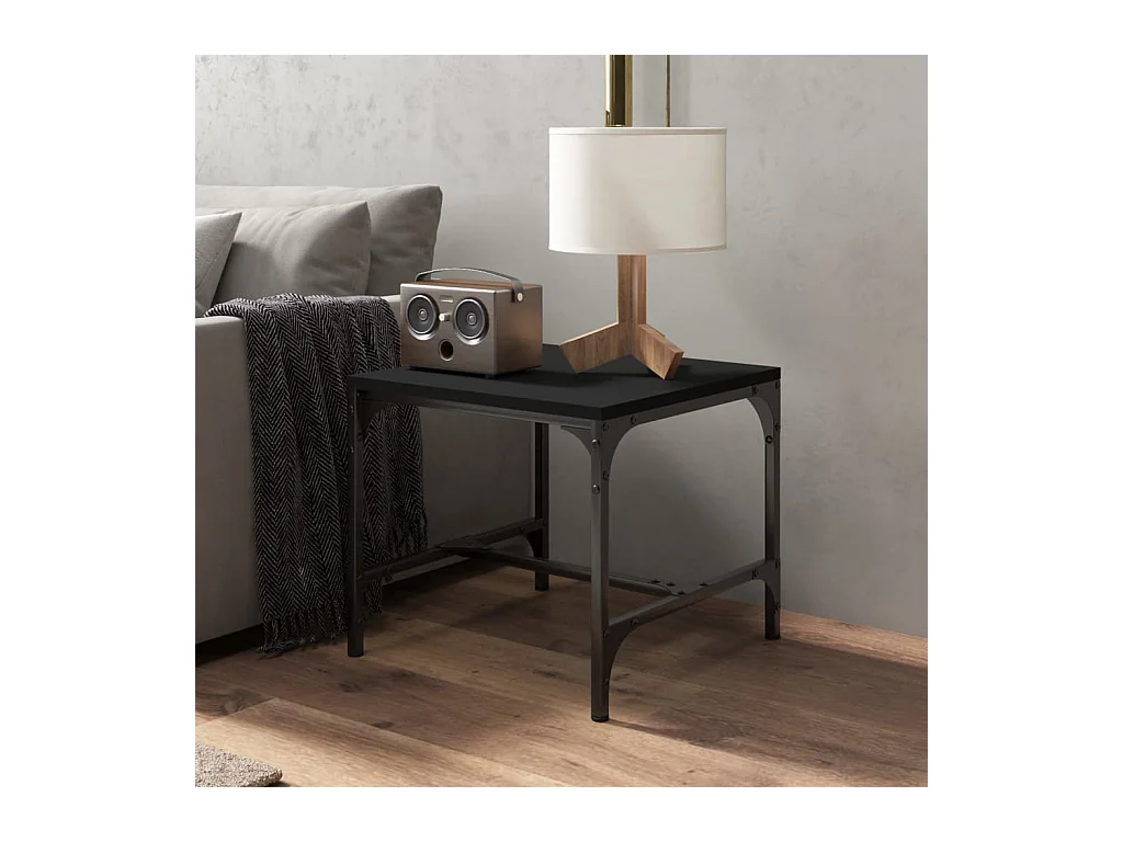 Table basse Noir 40x40x35 cm Bois d'ingénierie GHR48917