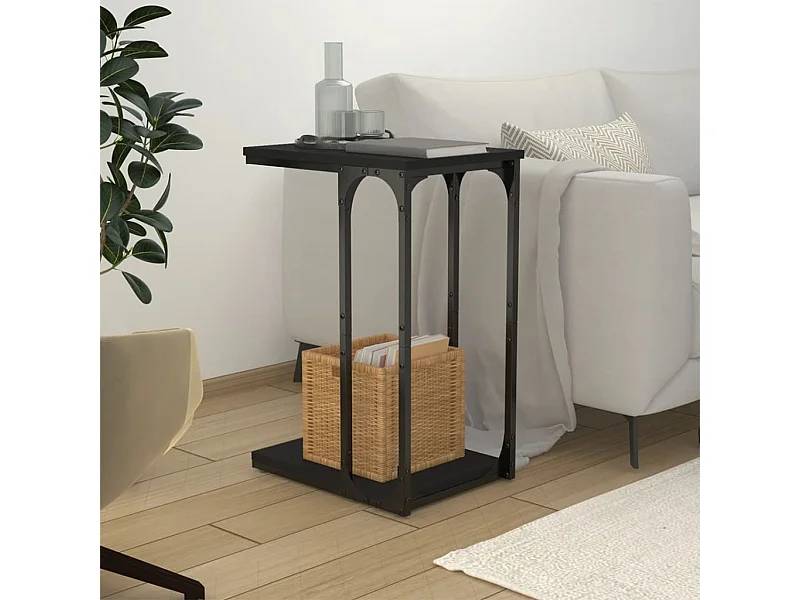 Table basse Noir 40x30x60 cm Bois d'ingénierie GHR32100