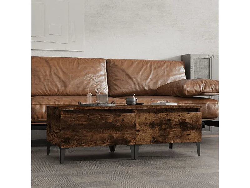 Mesas de apoio 2 pcs 50x46x35 cm deriv. madeira carvalho fumado PT436148