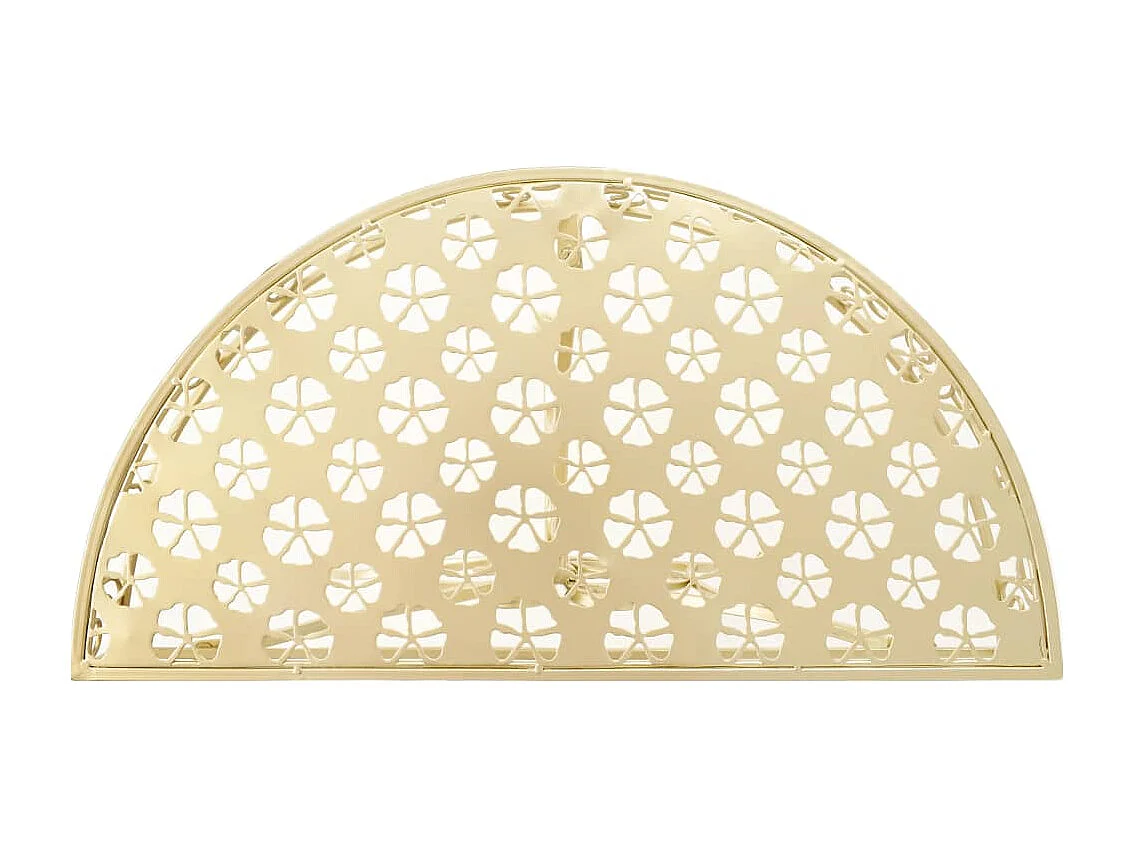 Mesa de centro vintage metal semicircular 72x36x74 cm dorado ES83435