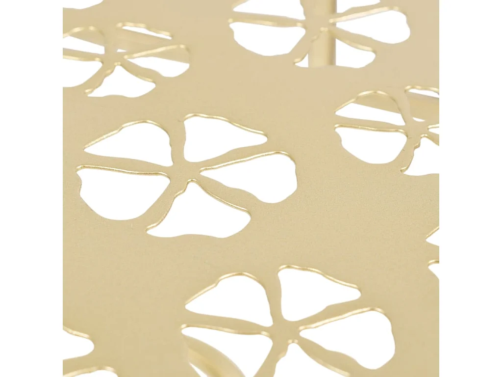 Mesa de centro vintage metal semicircular 72x36x74 cm dorado ES83435