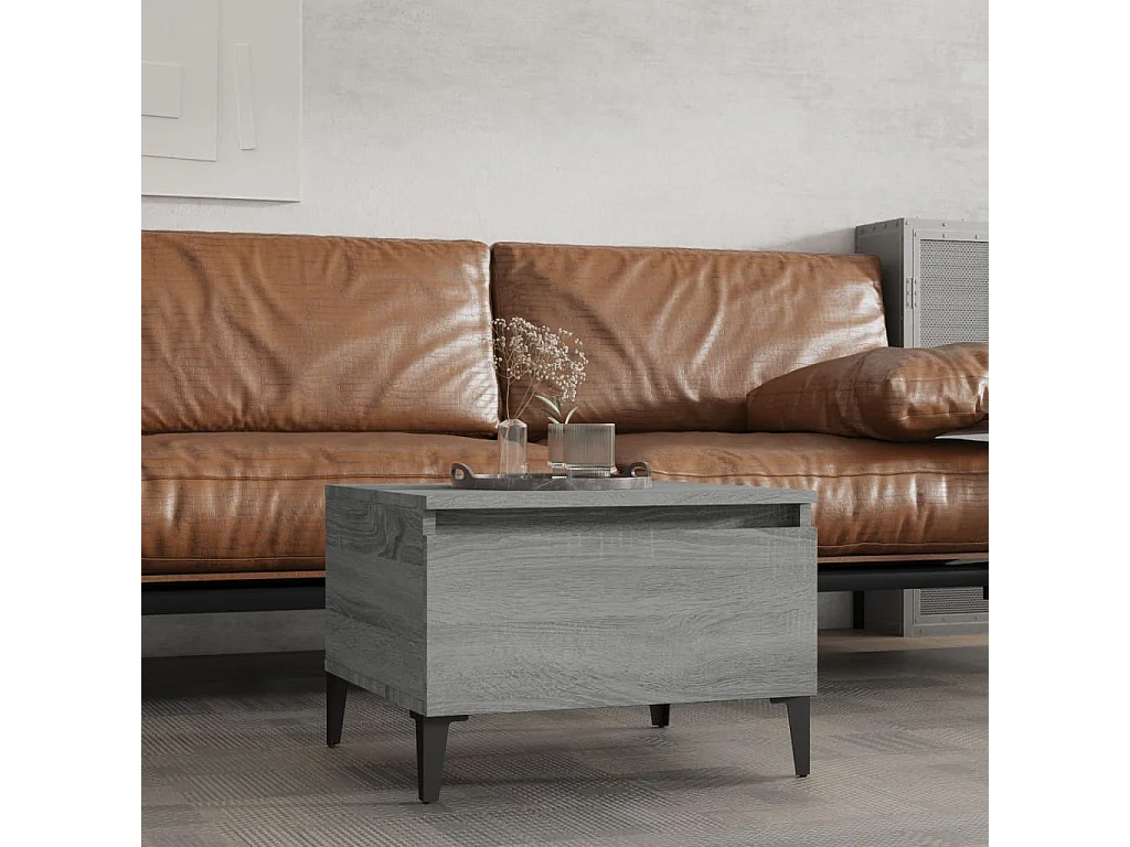 Mesa de centro 50x46x35 cm derivados de madeira cinzento sonoma PT987254