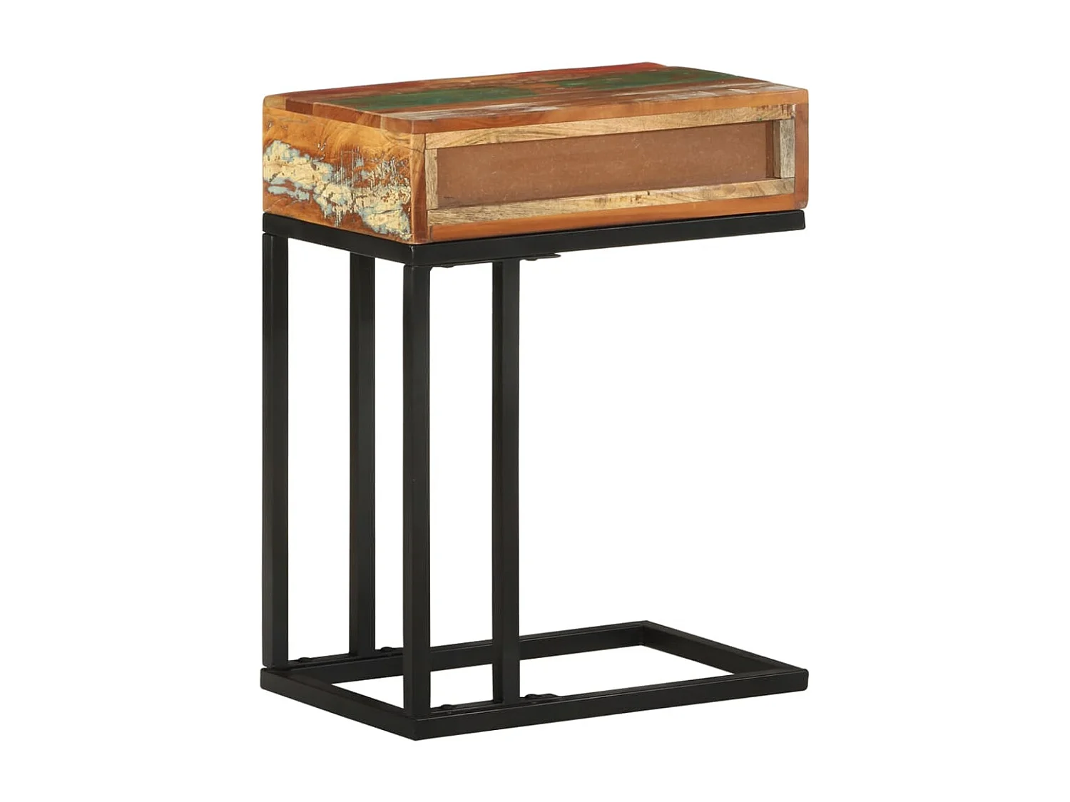 Table basse en U 45x30x61 cm Bois de récupération massif GHR40022