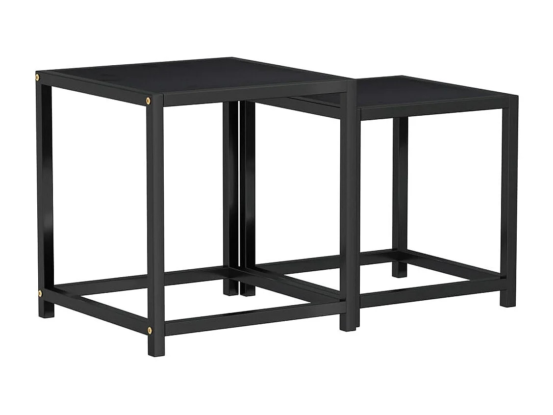 Salontafels 2 st MDF zwart NL93254