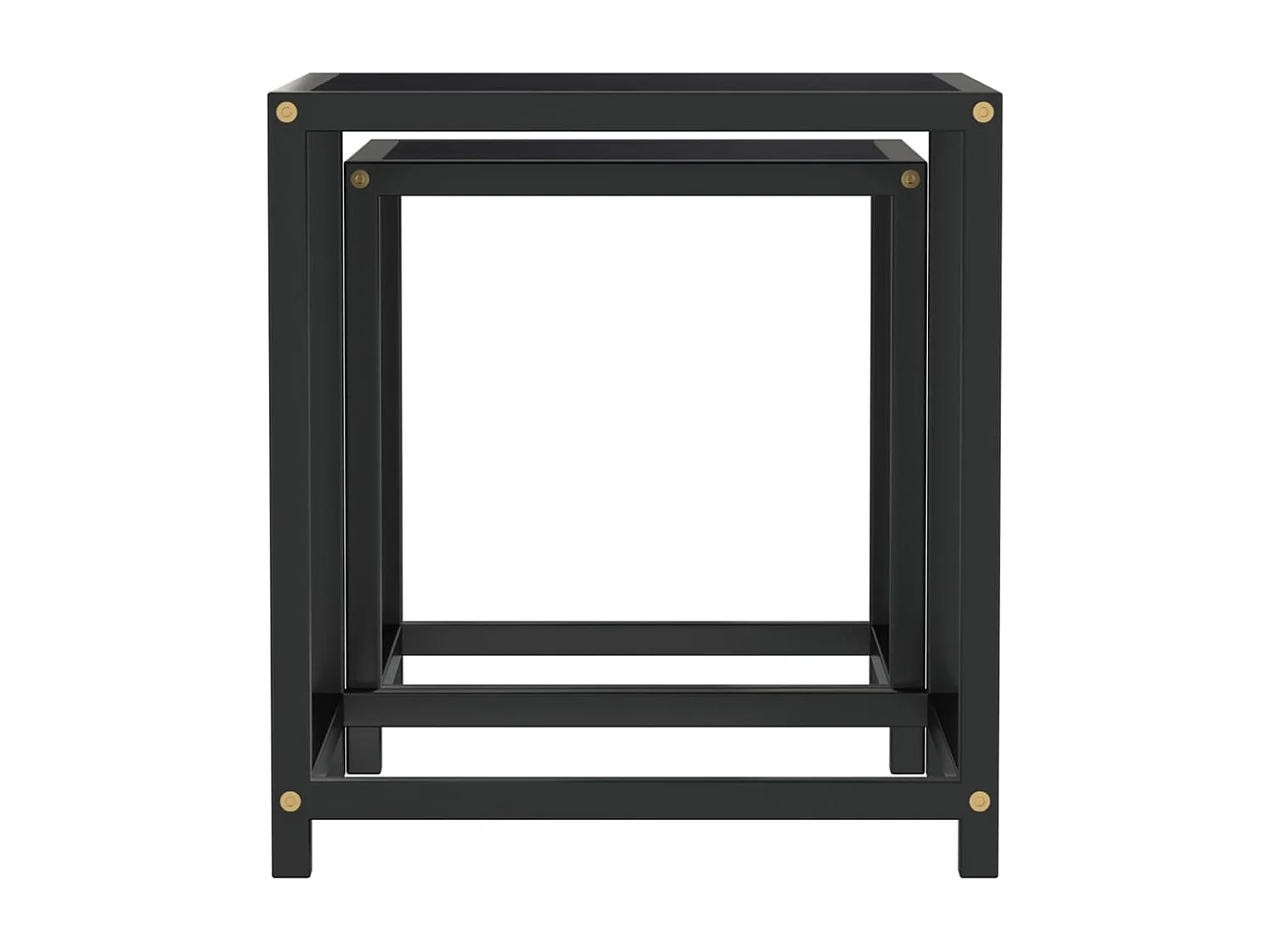 Salontafels 2 st MDF zwart NL93254