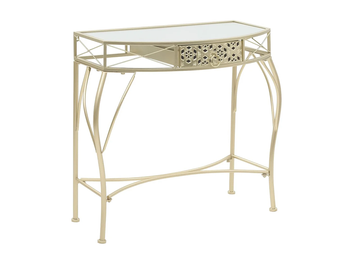 Table basse Style français Métal 82 x 39 x 76 cm Doré GHR32708