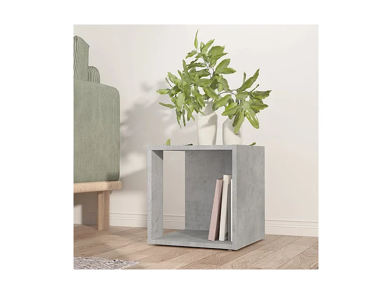 Table basse Gris béton 33x33x34,5 cm Aggloméré GHR90805