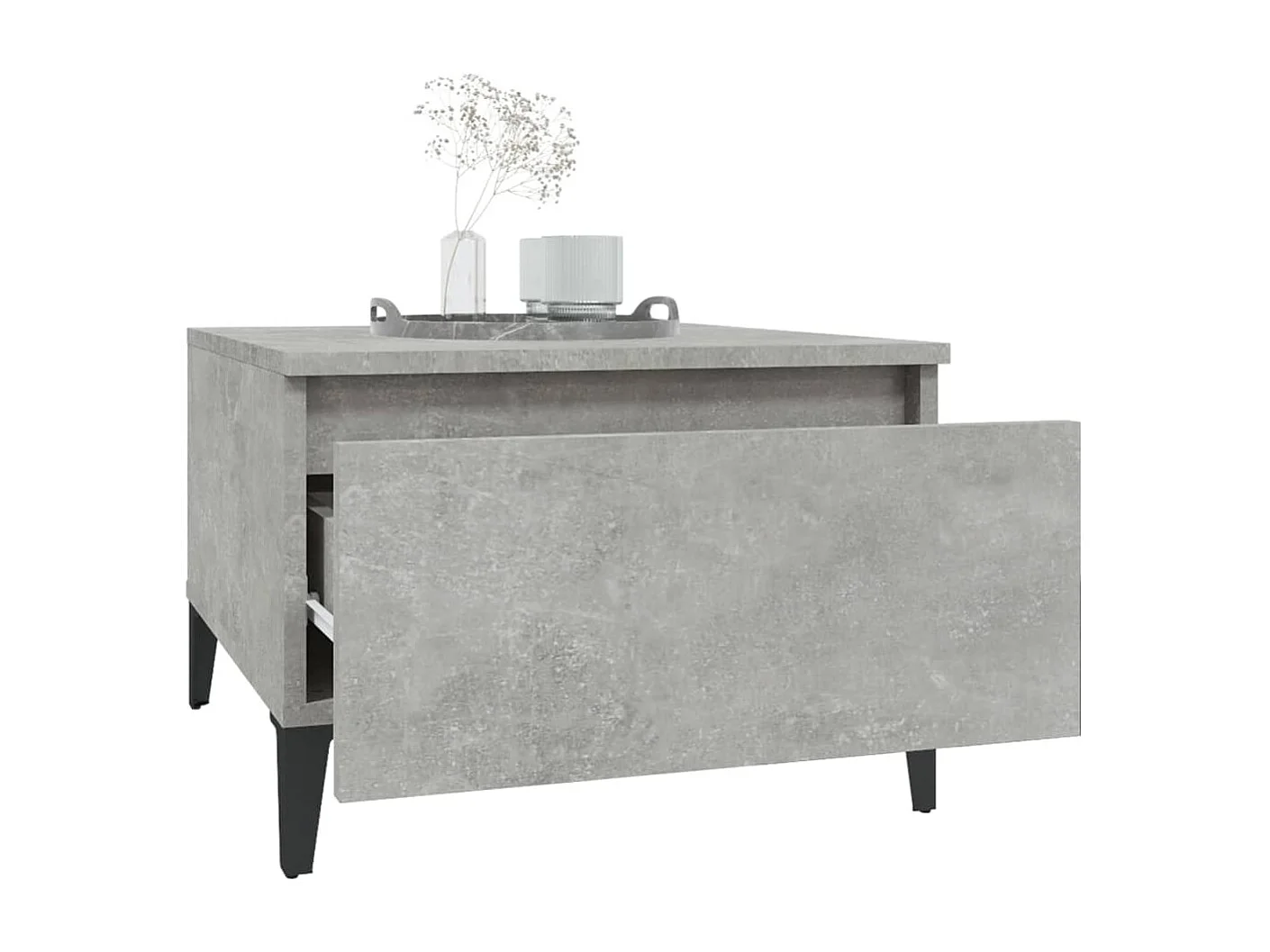 Table basse Gris béton 50x46x35 cm Bois d'ingénierie GHR64842