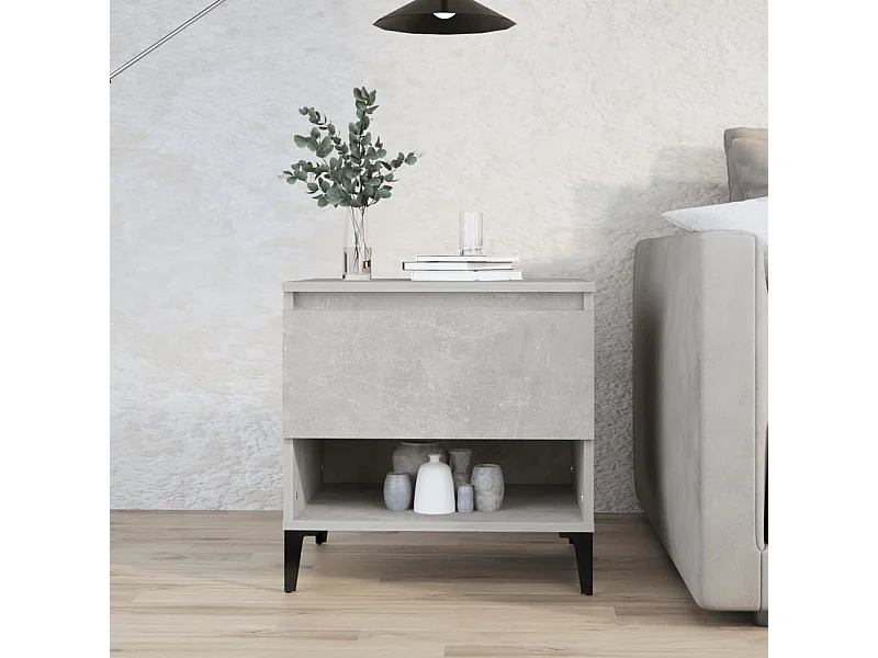 Table basse Gris béton 50x46x50 cm Bois d'ingénierie GHR92063