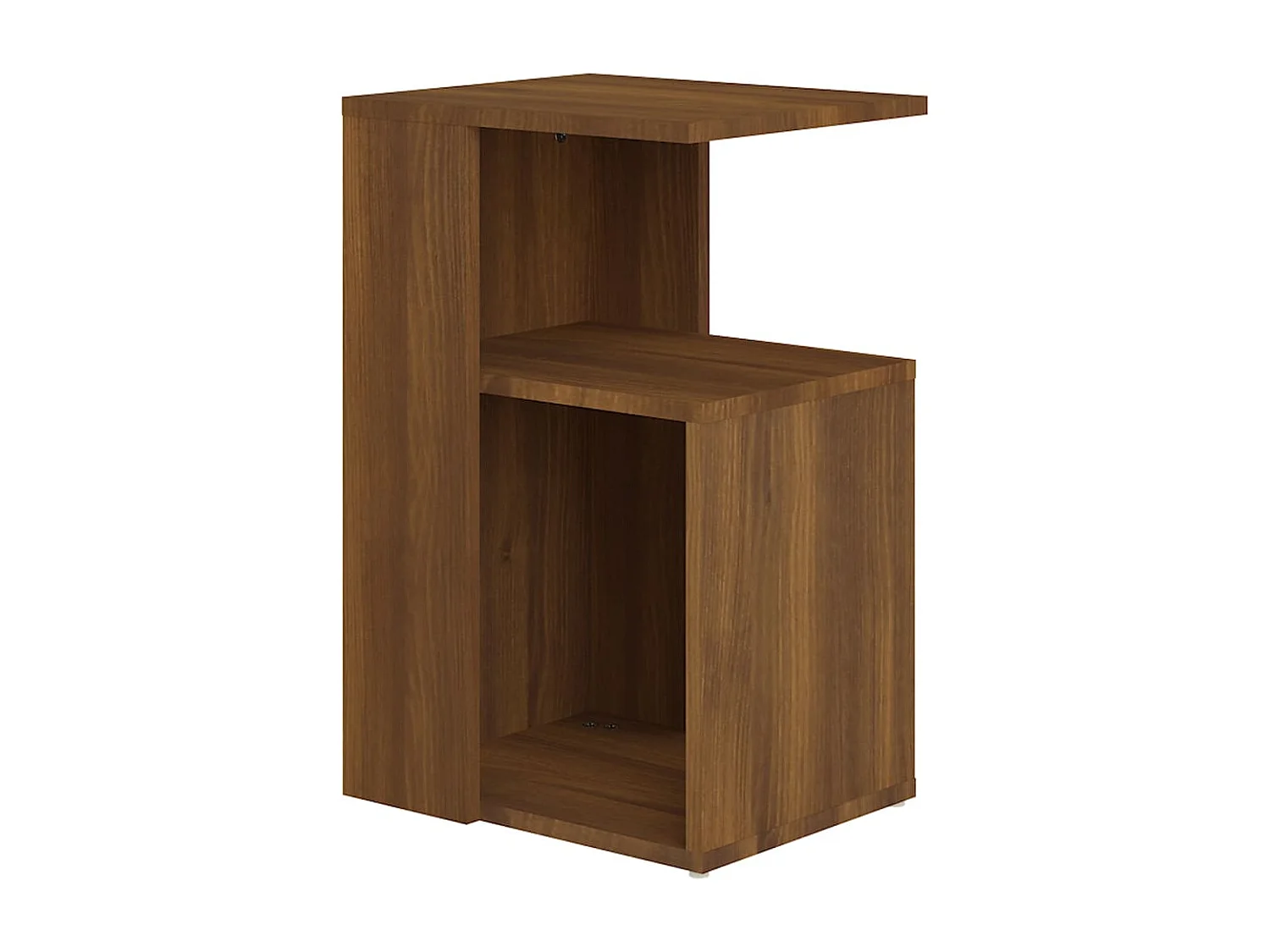 Bijzettafel 36x30x56 cm bewerkt hout bruin eikenkleur NL76804