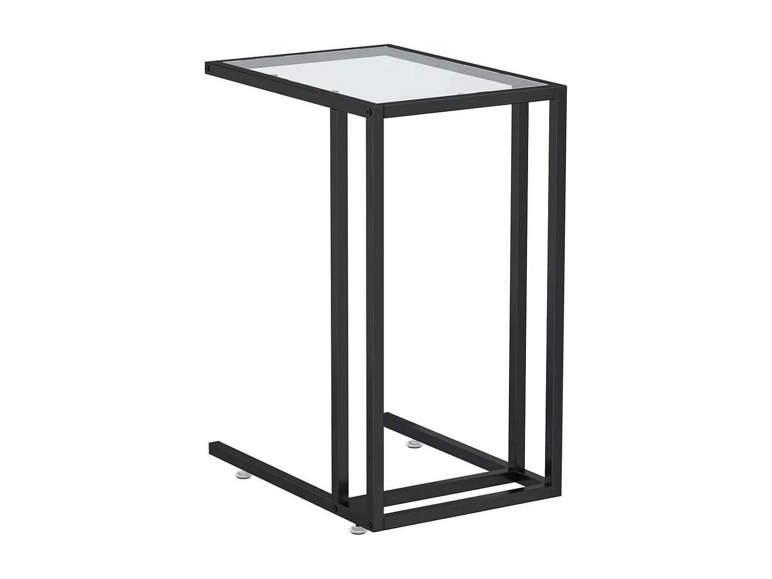 Table basse ordinateur Transparent 50x35x65 cm Verre trempé GHR82425