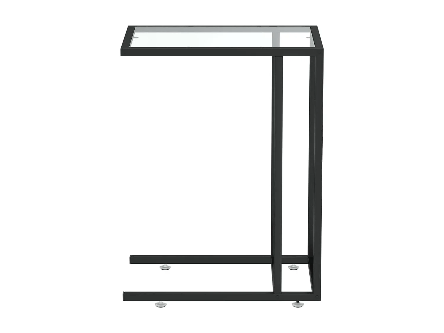 Table basse ordinateur Transparent 50x35x65 cm Verre trempé GHR82425