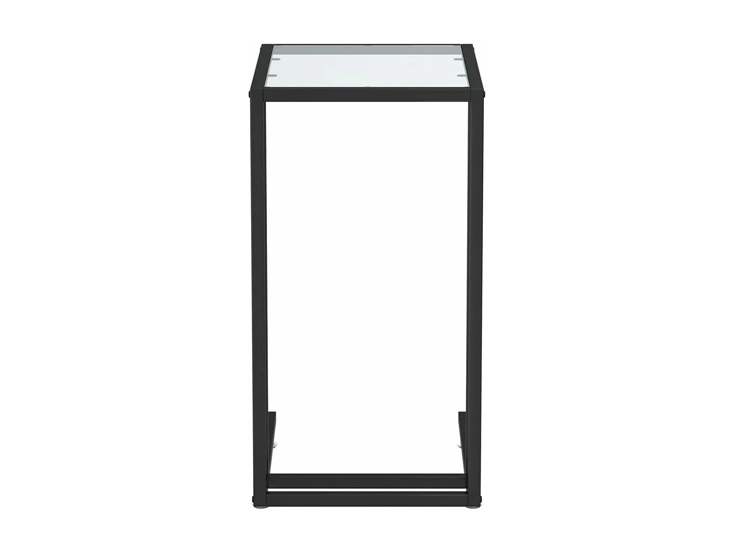 Table basse ordinateur Transparent 50x35x65 cm Verre trempé GHR82425