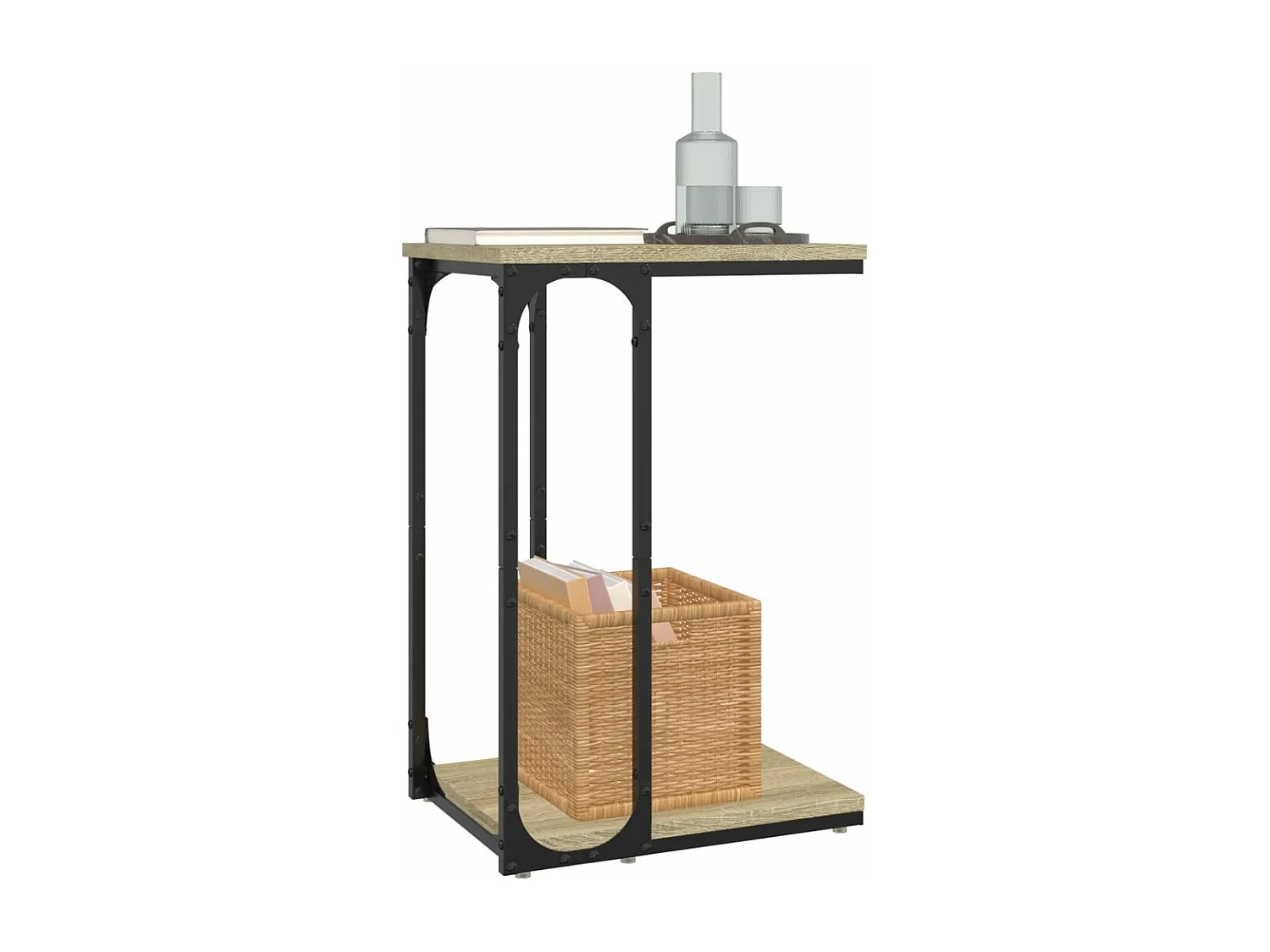 Mesa de centro madera contrachapada roble Sonoma 40x30x60 cm ES12497