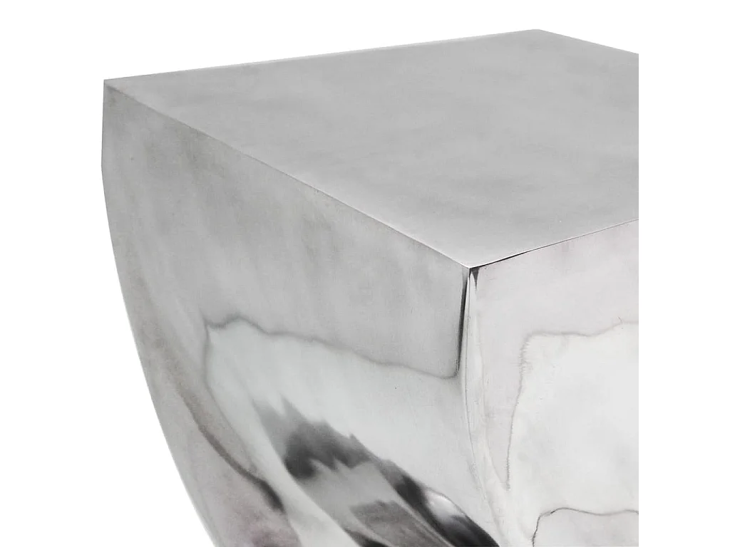 Table basse / Tabouret Forme torsadée Aluminium Argenté GHR48275