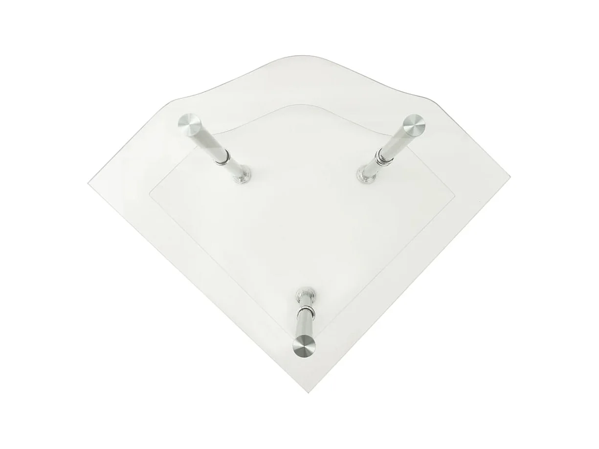 Mesa centro duas prateleiras 38x38x50cm vidro temp. transparente PT478845