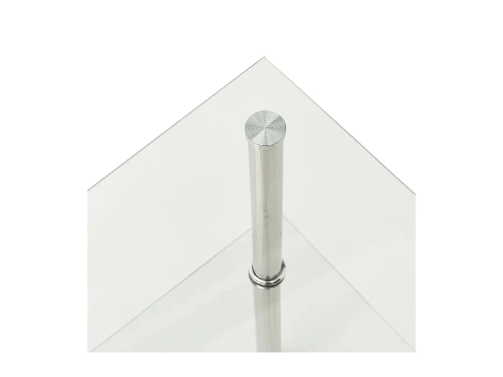 Mesa centro duas prateleiras 38x38x50cm vidro temp. transparente PT478845