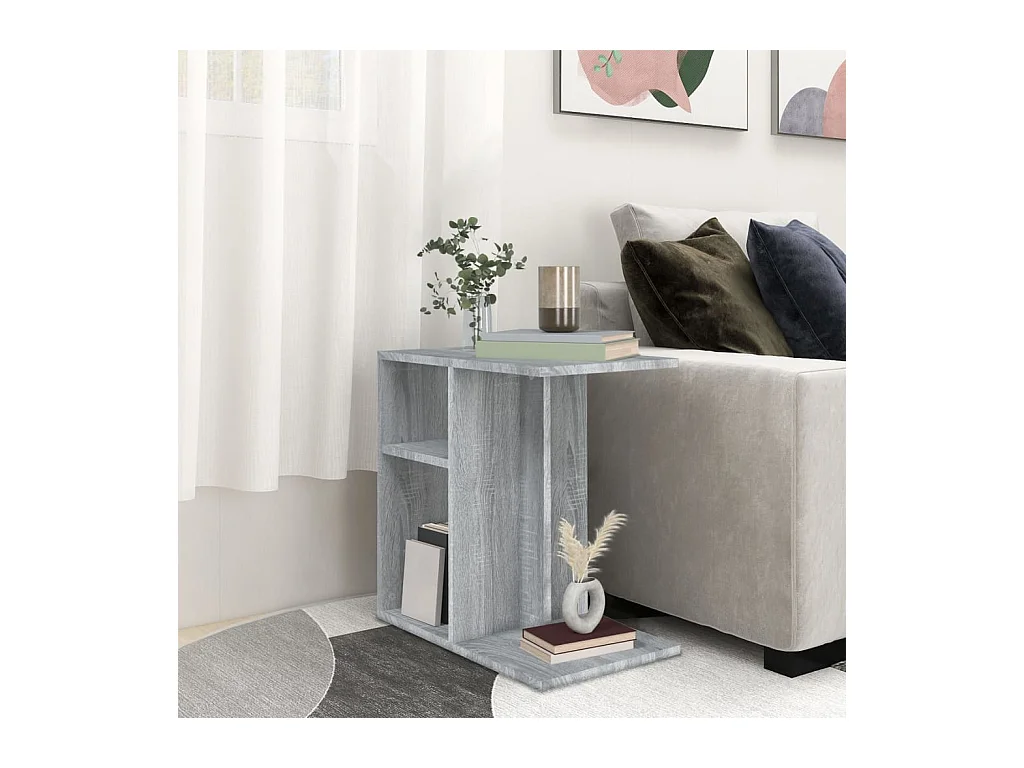 Table basse Sonoma gris 50x30x50 cm Bois d'ingénierie GHR17681
