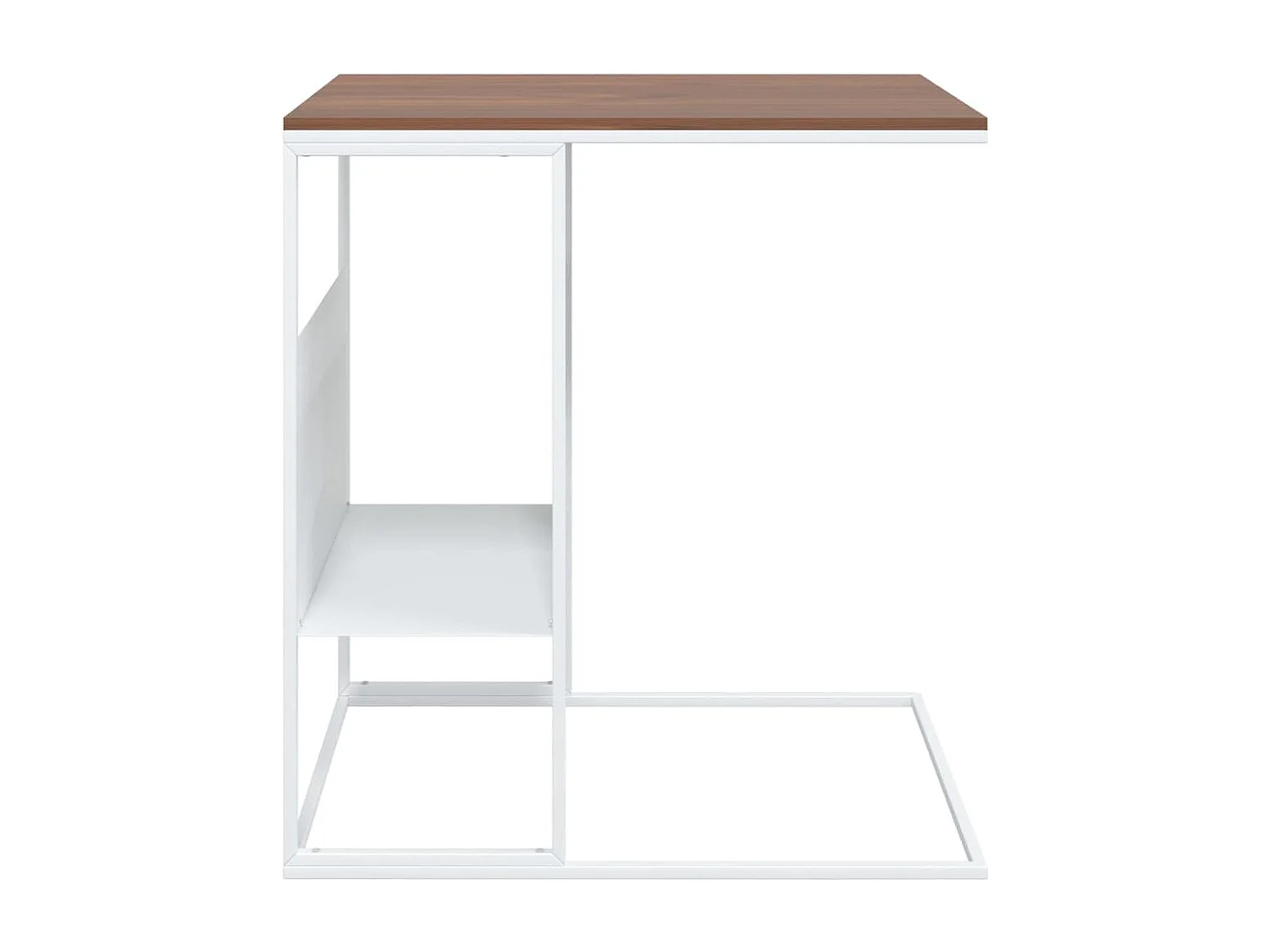 Table basse Blanc 55x36x59,5 cm Bois d'ingénierie GHR49092