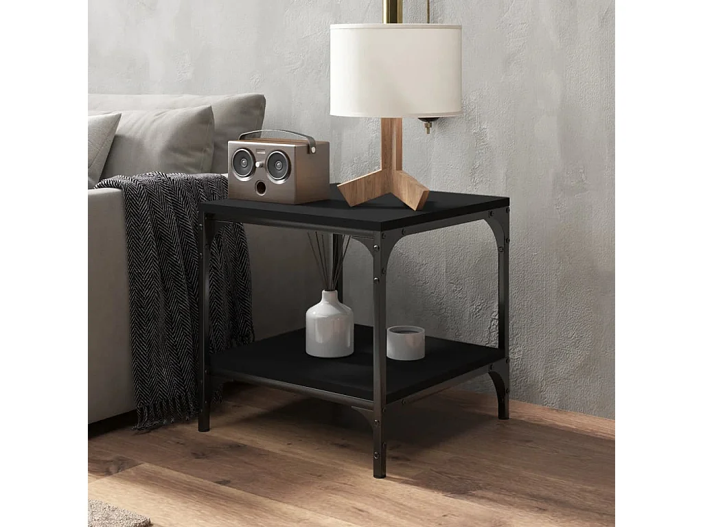 Table basse Noir 40x40x40 cm Bois d'ingénierie GHR34811