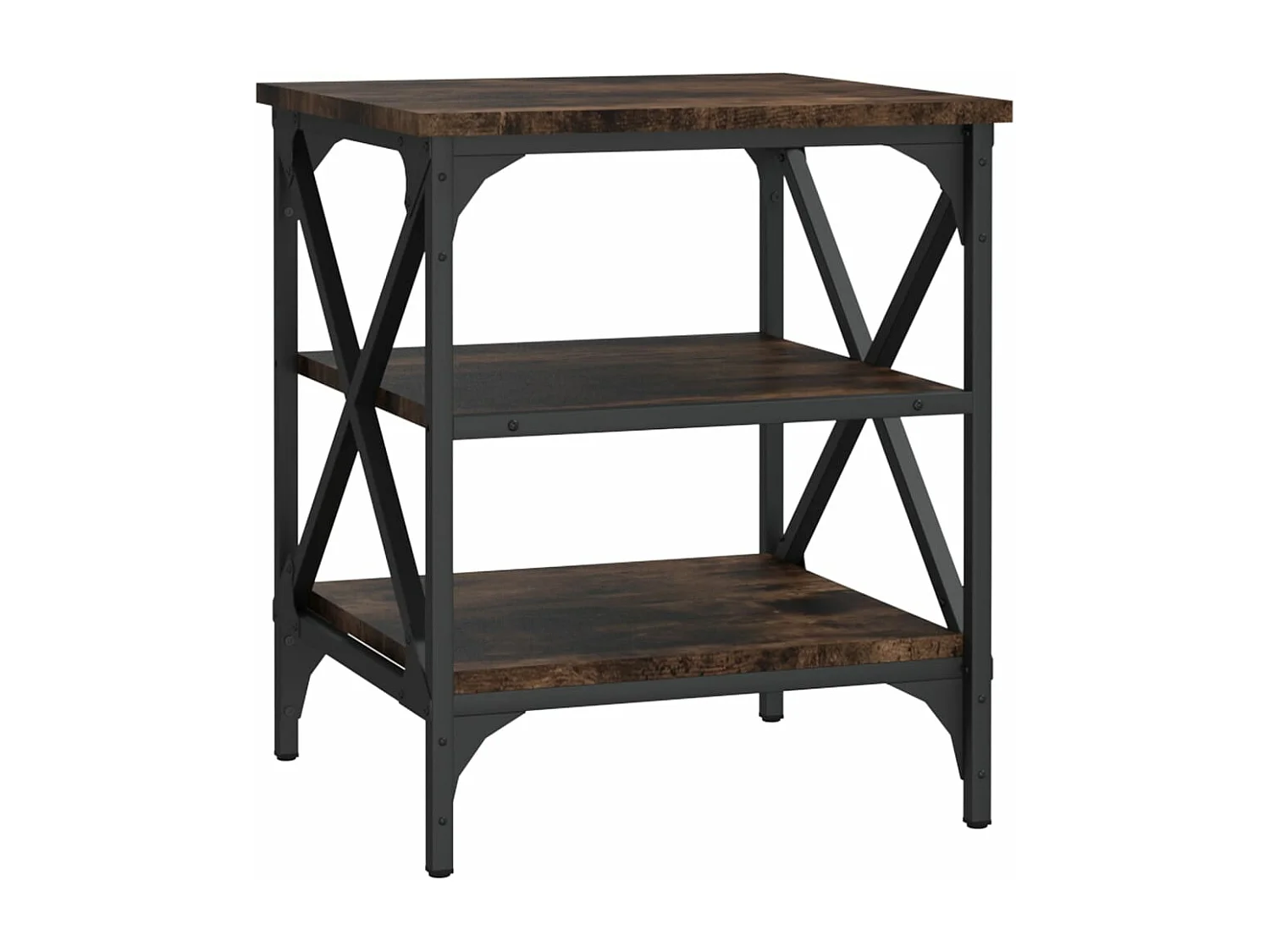 Table basse Chêne fumé 40x42x50 cm Bois d'ingénierie GHR45614