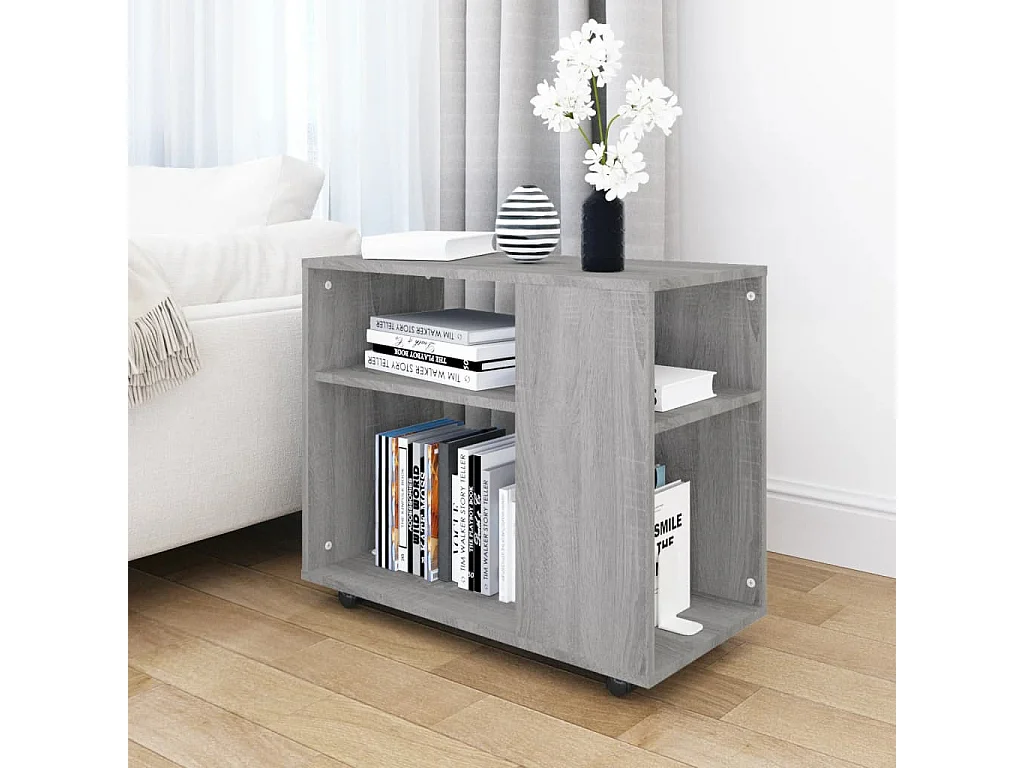 Mesa de centro madera contrachapada gris Sonoma 70x35x55 cm ES76661