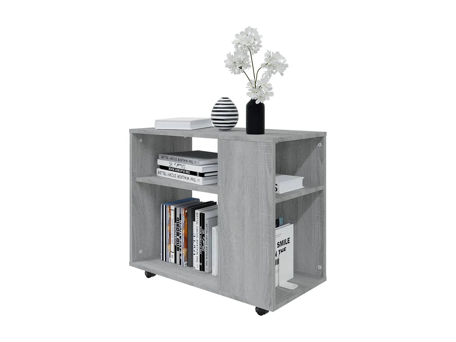 Mesa de centro madera contrachapada gris Sonoma 70x35x55 cm ES76661