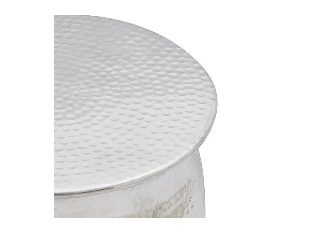 Mesas de centro de aluminio martillado plateado ES58584