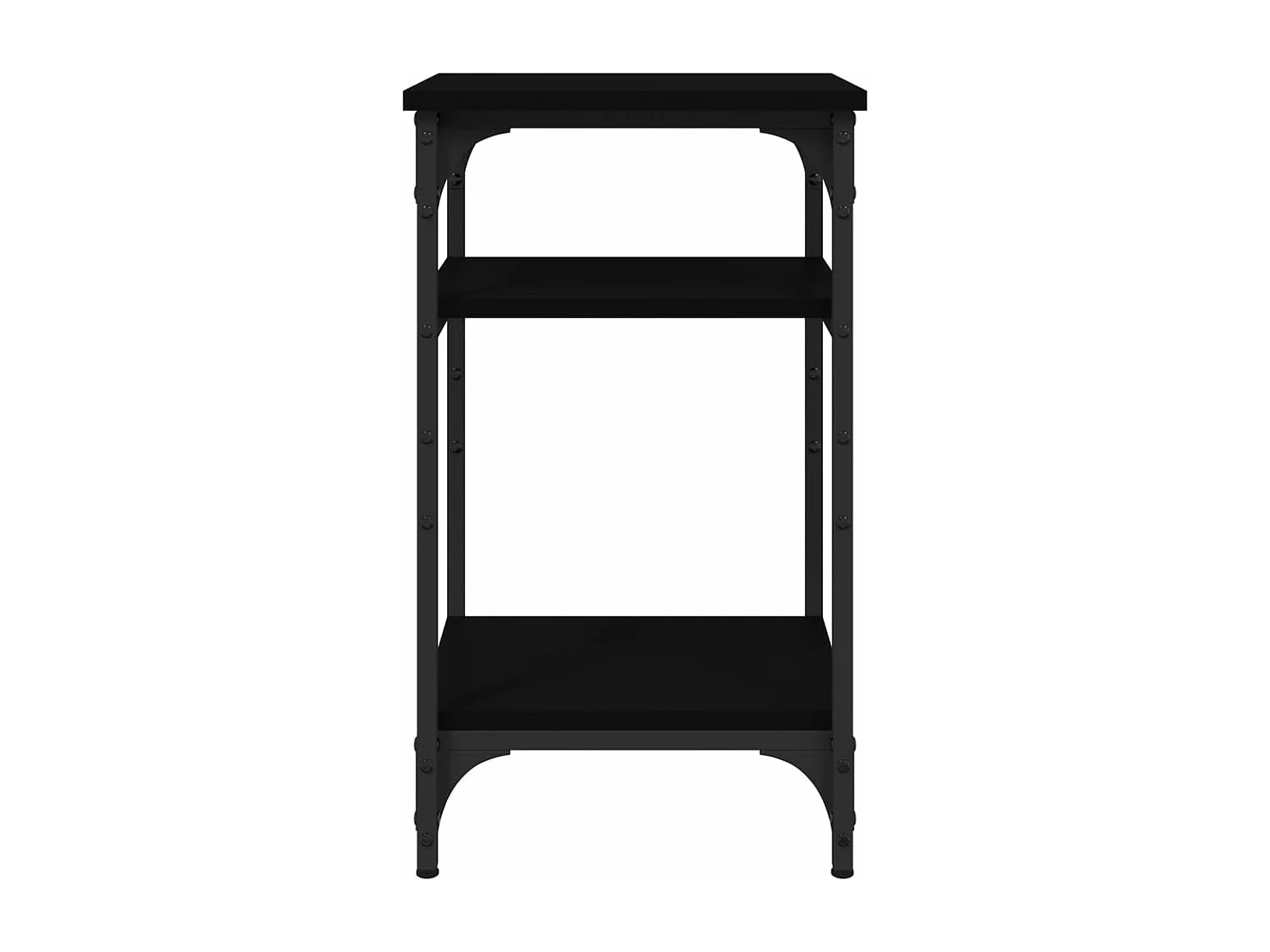 Bijzettafel 35x30x60 cm bewerkt hout zwart NL73444