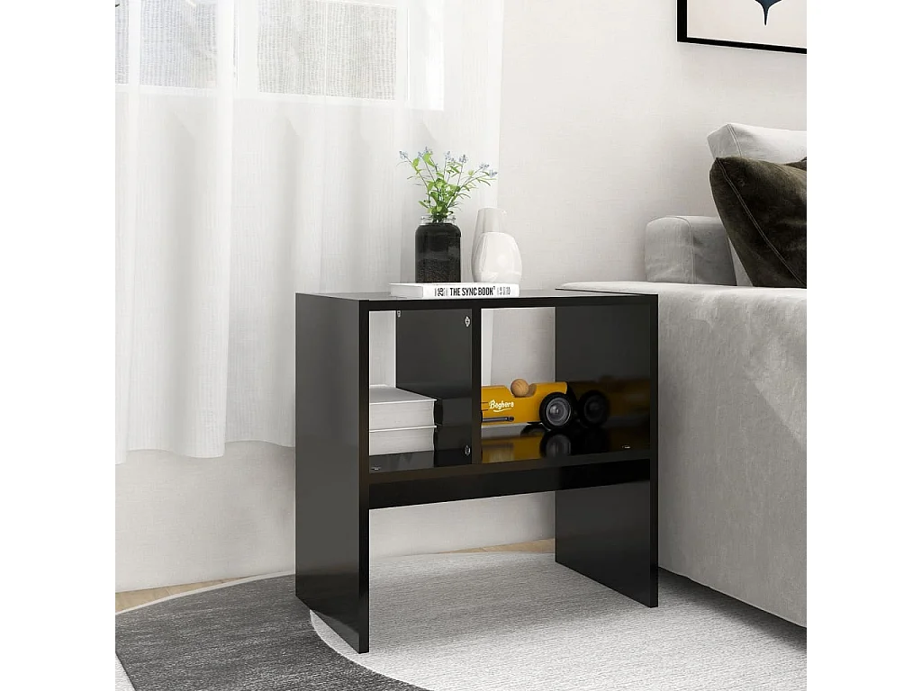 Table basse Noir 50x30x50 cm Aggloméré GHR73559