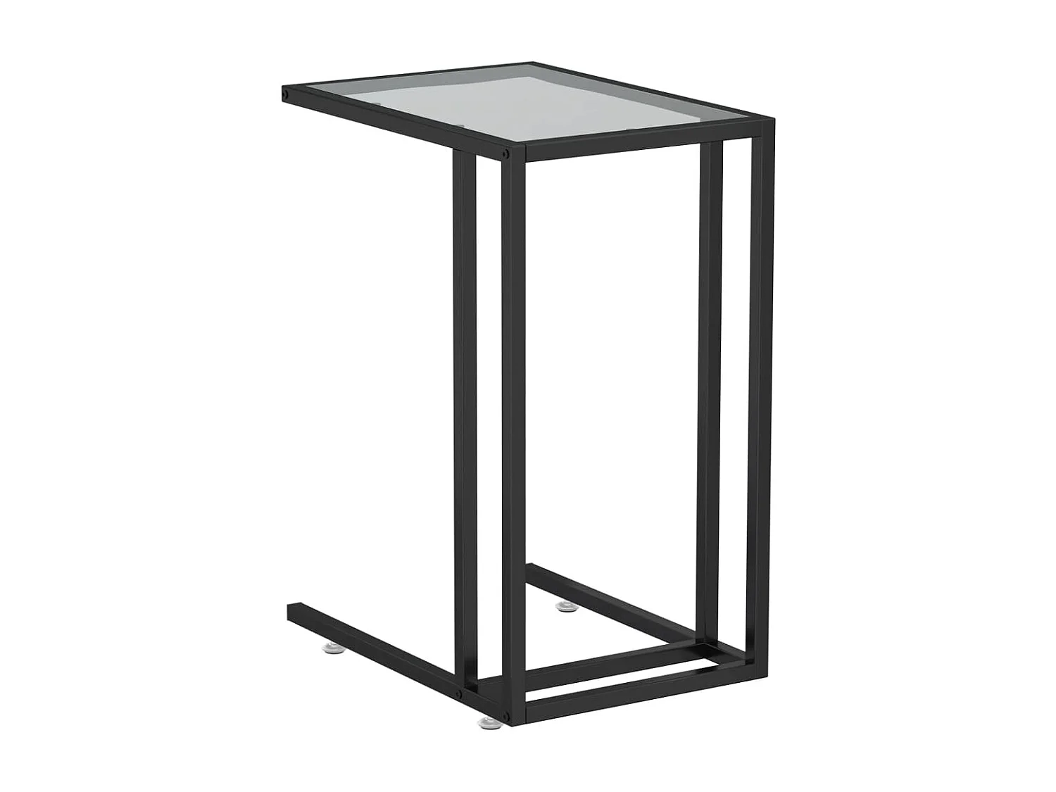 Table basse pour ordinateur Noir 50x35x65 cm Verre trempé GHR15706