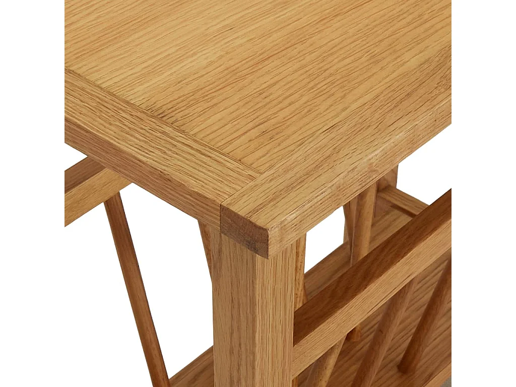 Table basse 45x27x42 cm Bois de chêne solide GHR74118