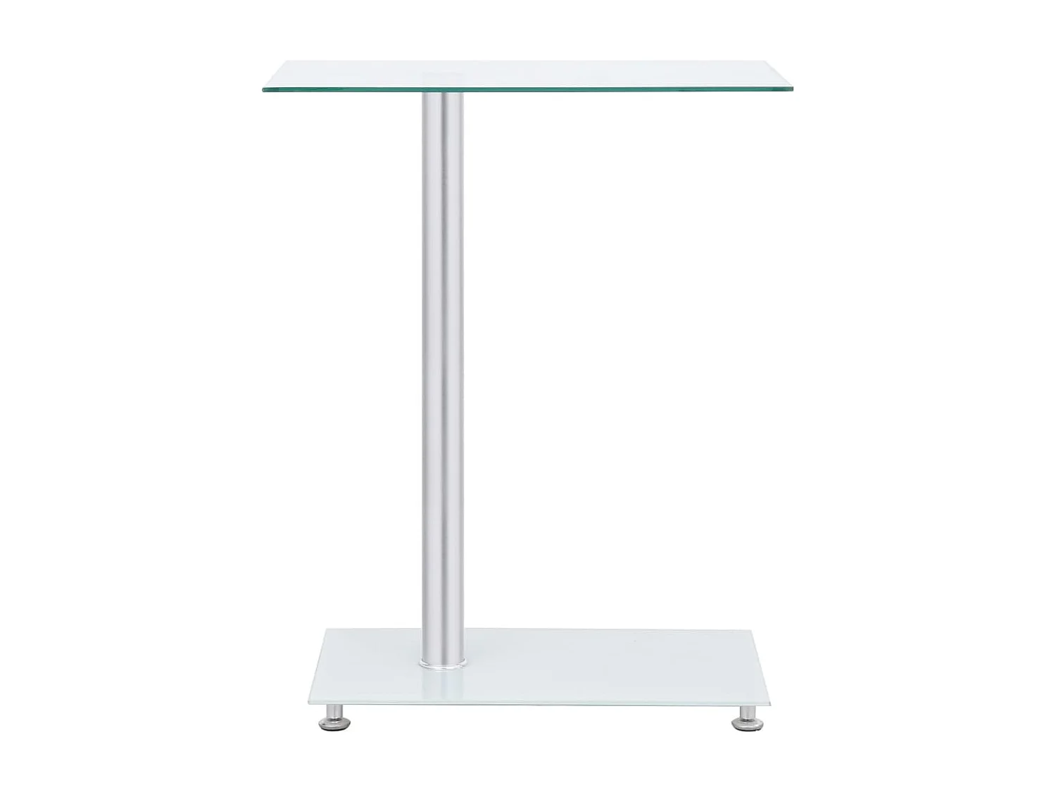 Bijzettafel U-vormig 45x30x58 cm gehard glas transparant NL20504