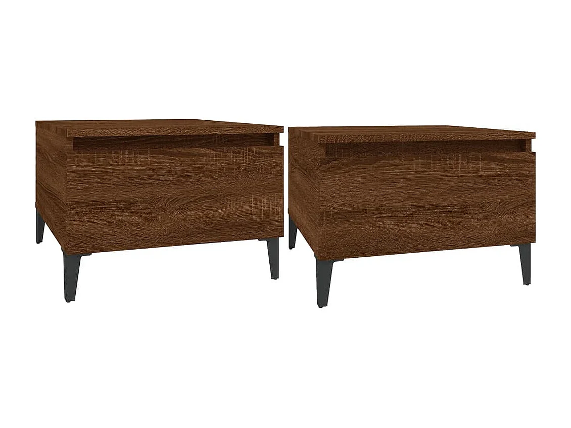 Tables basses 2 pcs Chêne marron 50x46x35 cm Bois ingénierie GHR90421