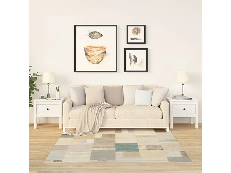 Tables basses 2 pcs Blanc 50x50x49 cm Bois massif de pin GHR90121