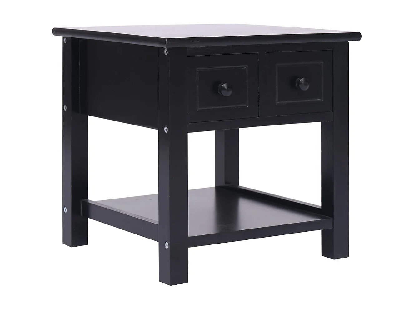 Table basse Noir 40x40x40 cm Bois de Paulownia GHR43861