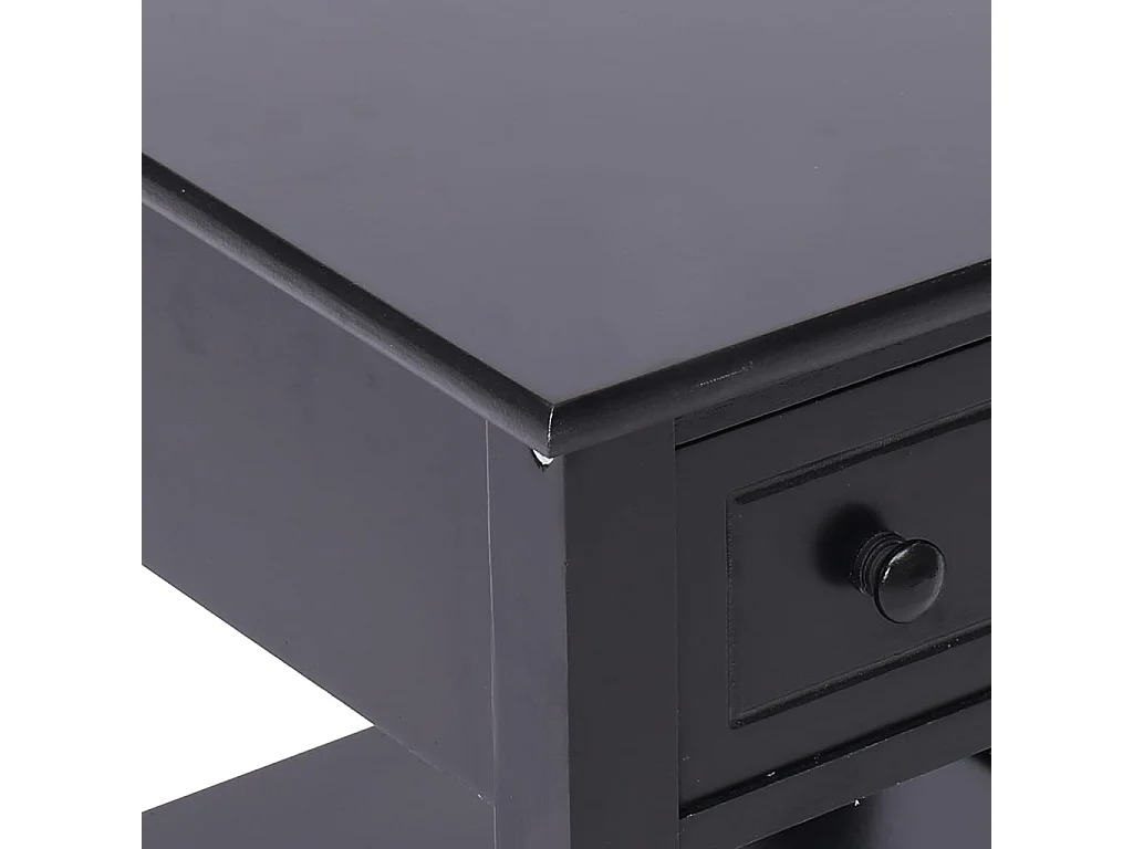 Table basse Noir 40x40x40 cm Bois de Paulownia GHR43861