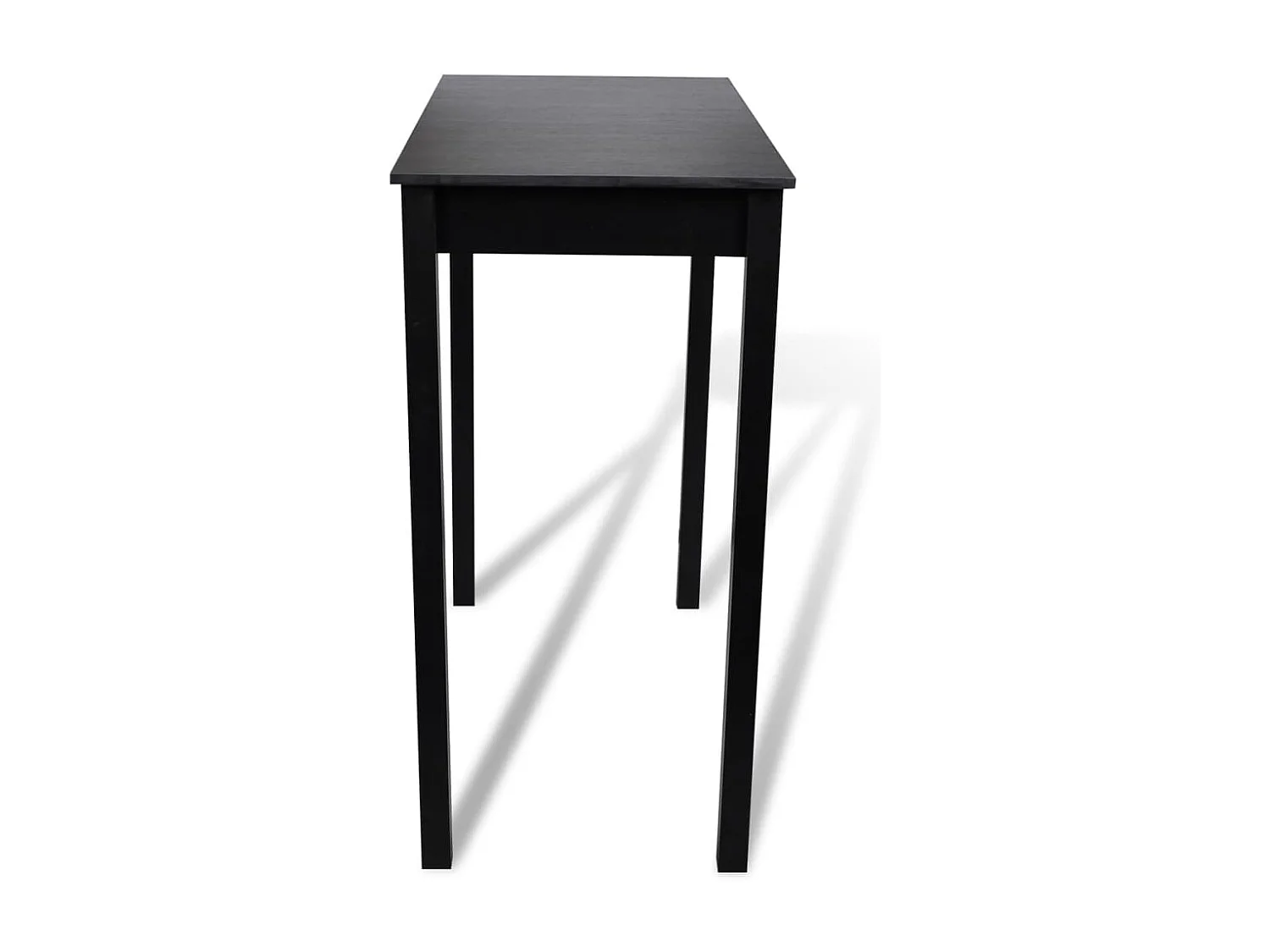 Set de 1 table de bar et 2 tabourets noir PLQ5931