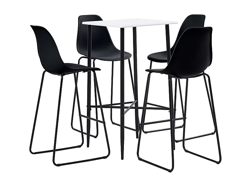 5 pcs conjunto de bar plástico preto PT615722