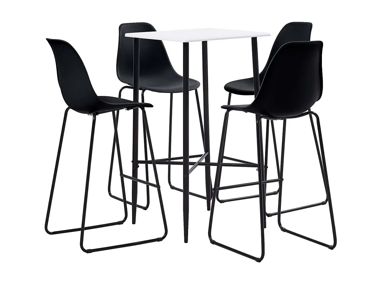 5 pcs conjunto de bar plástico preto PT615722