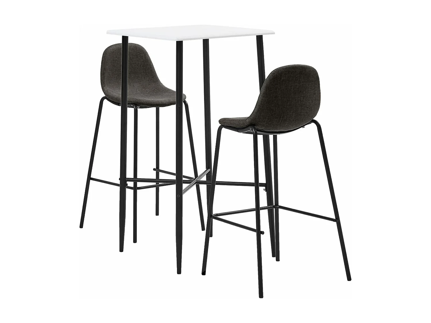 Ensemble de bar 3 pcs Tissu Gris foncé LCS4041