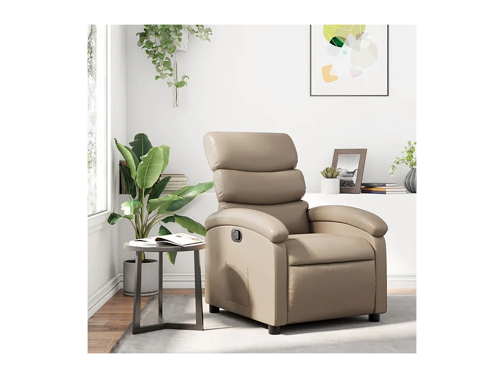Fauteuil inclinable Cappuccino Similicuir REO63535