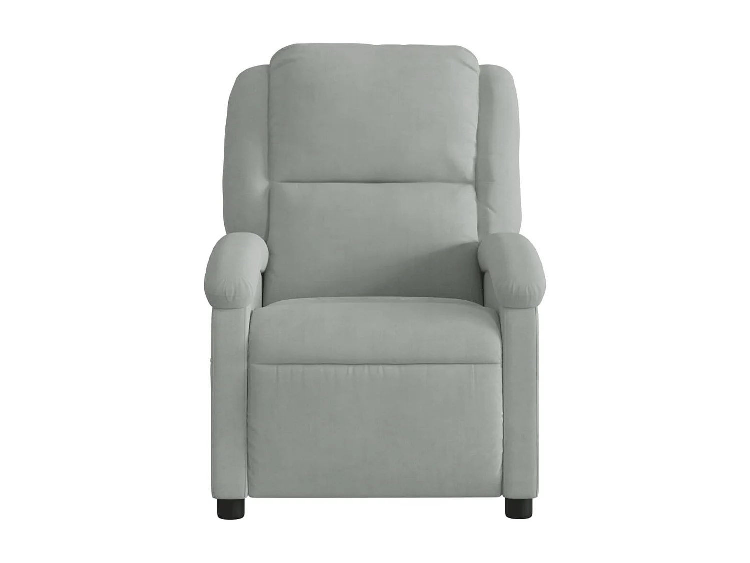 Fauteuil de massage inclinable gris clair velours REO95568