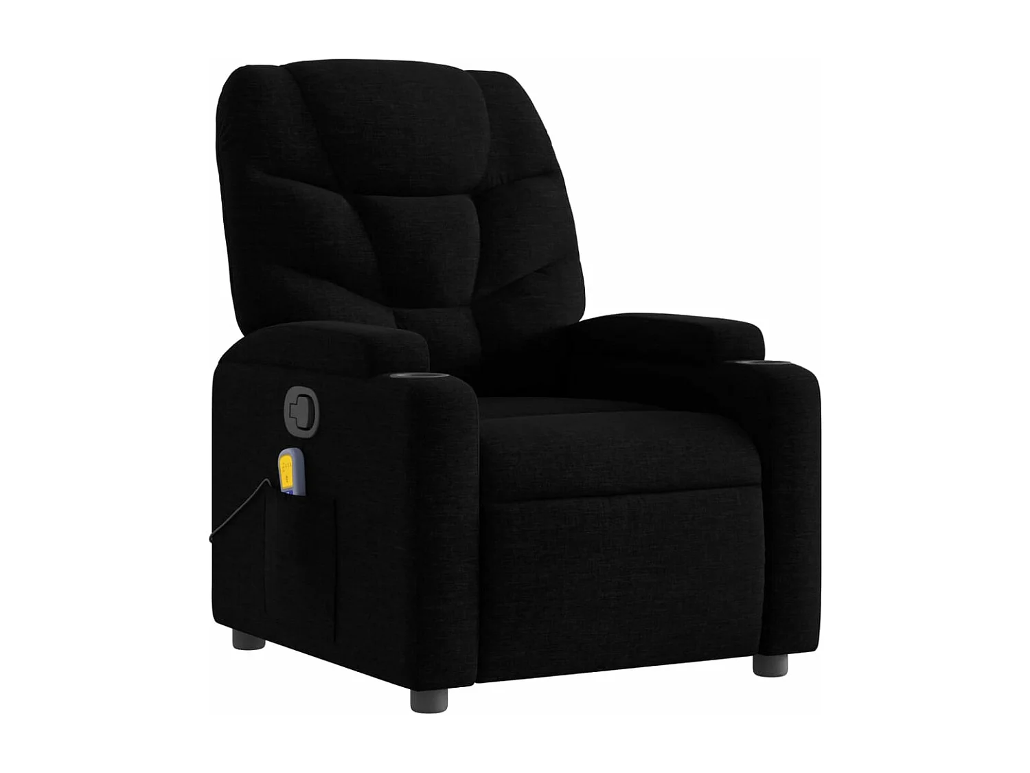 Sillón reclinable de masaje de tela negro YOE92088