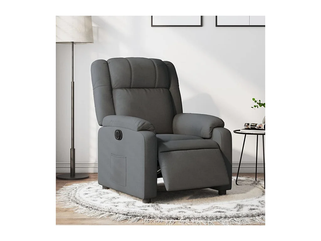 Fauteuil inclinable électrique Gris foncé Tissu REO45538