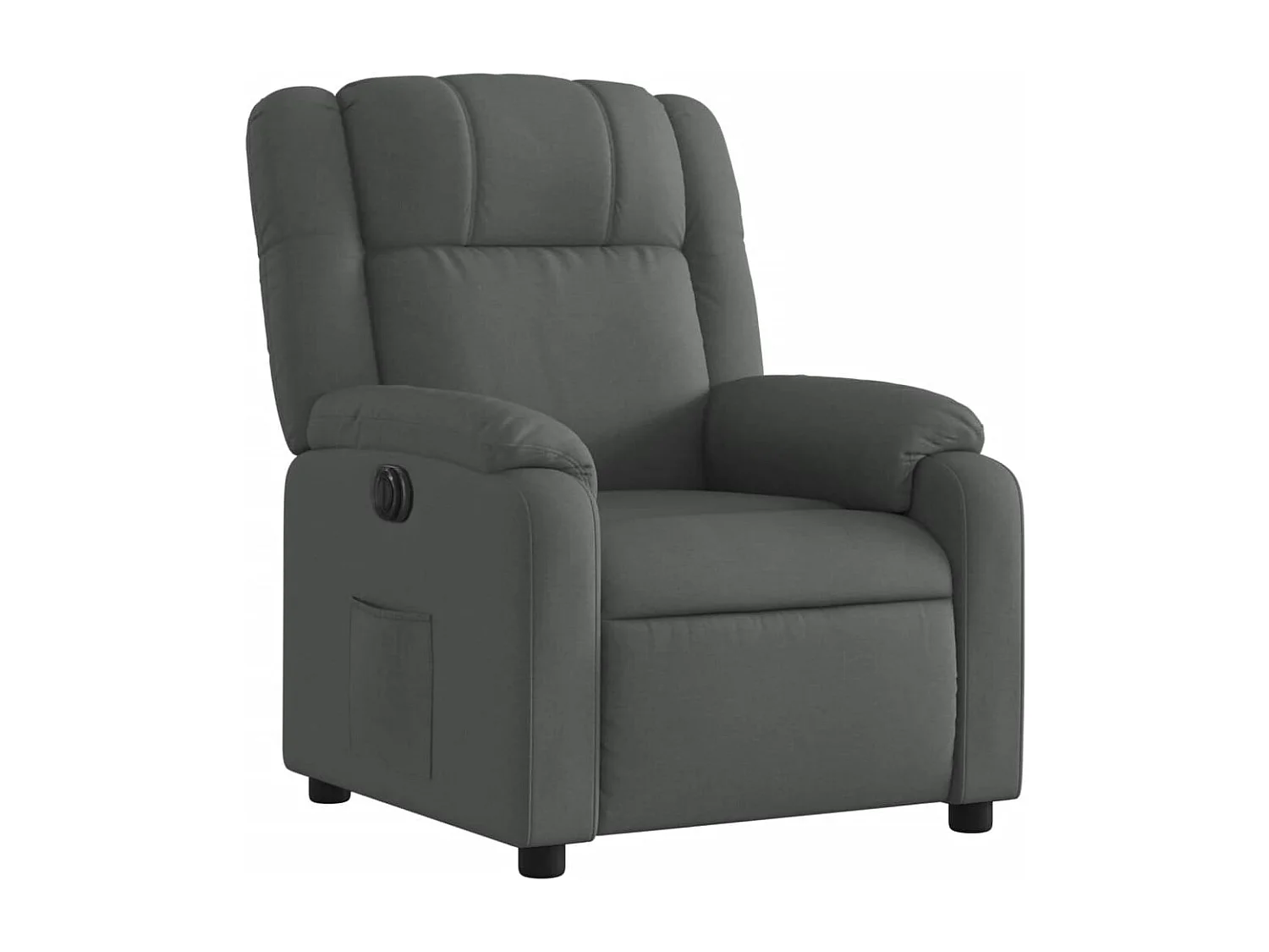 Sillón reclinable eléctrico de tela gris oscuro ES755623
