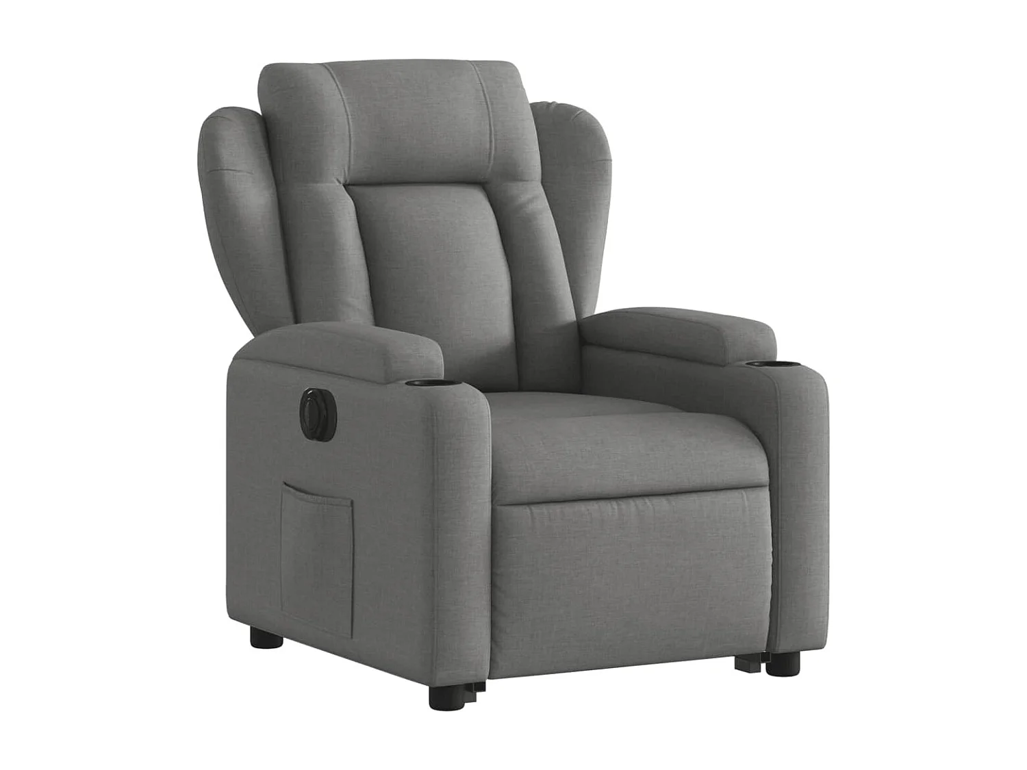 Fauteuil inclinable électrique gris foncé tissu REO66246